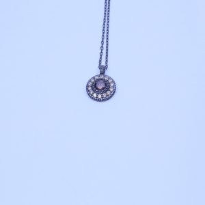 COLGANTE DE PLATA CON CIRCONITAS VAPOUR